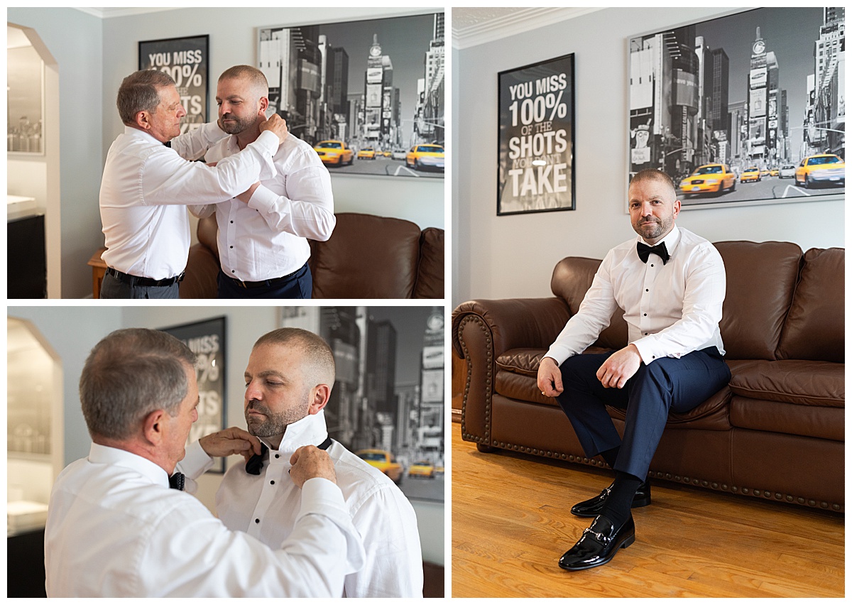 Groom gets ready for wedding by Swish & Click Photography