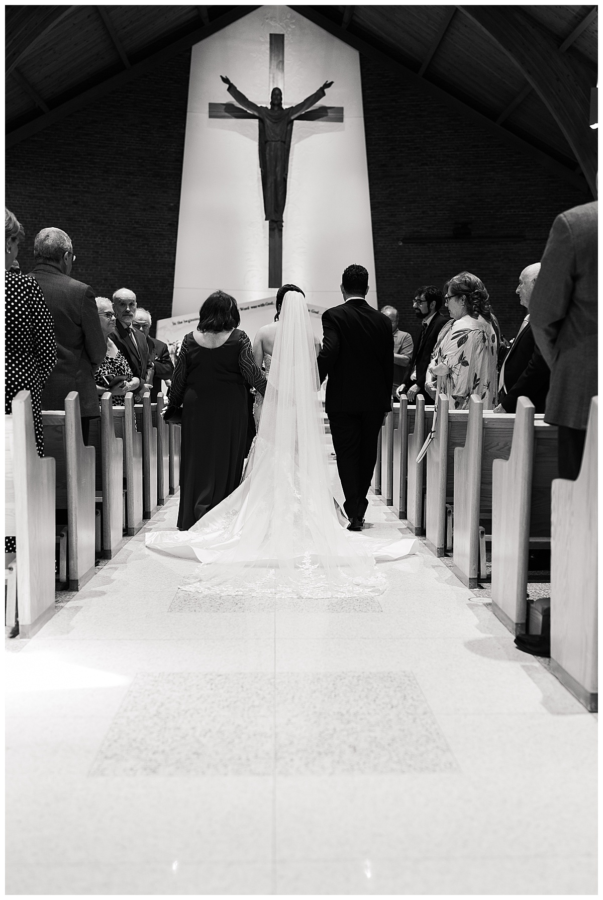 Bride stands during wedding ceremony for Toronto Wedding Photographer