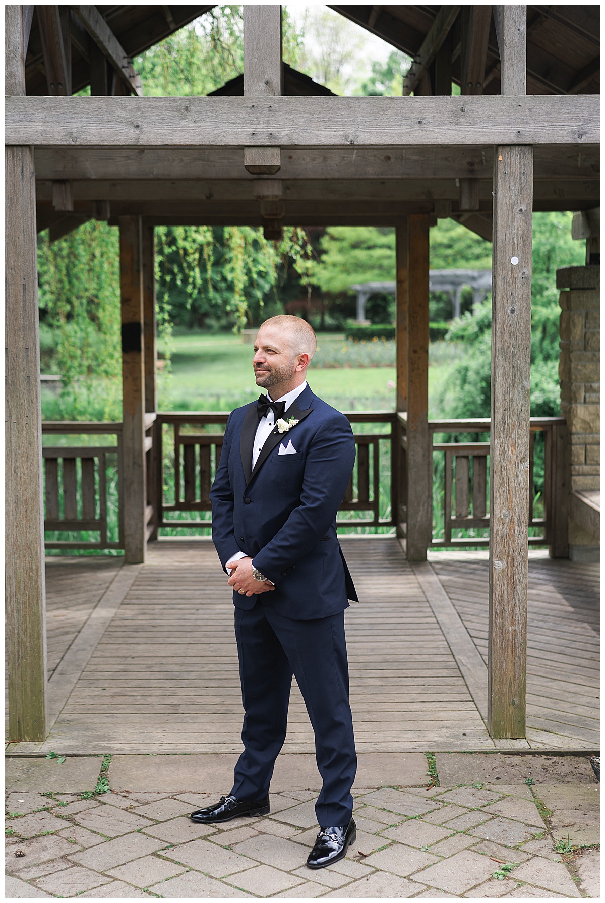 Groom stands tall for Toronto Wedding Photographer