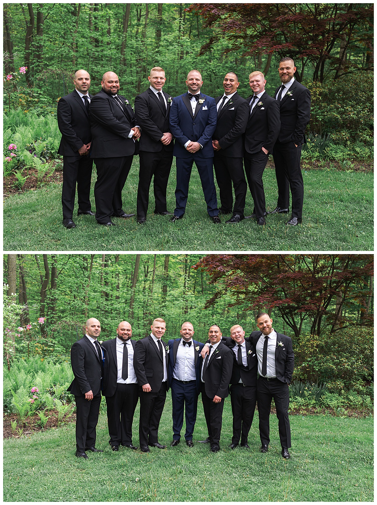 Groomsmen stand together for Swish & Click Photography