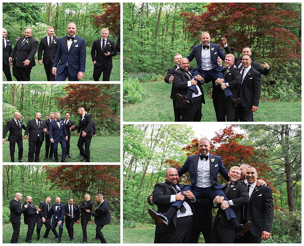 Grooms party stand together for Toronto Wedding Photographer