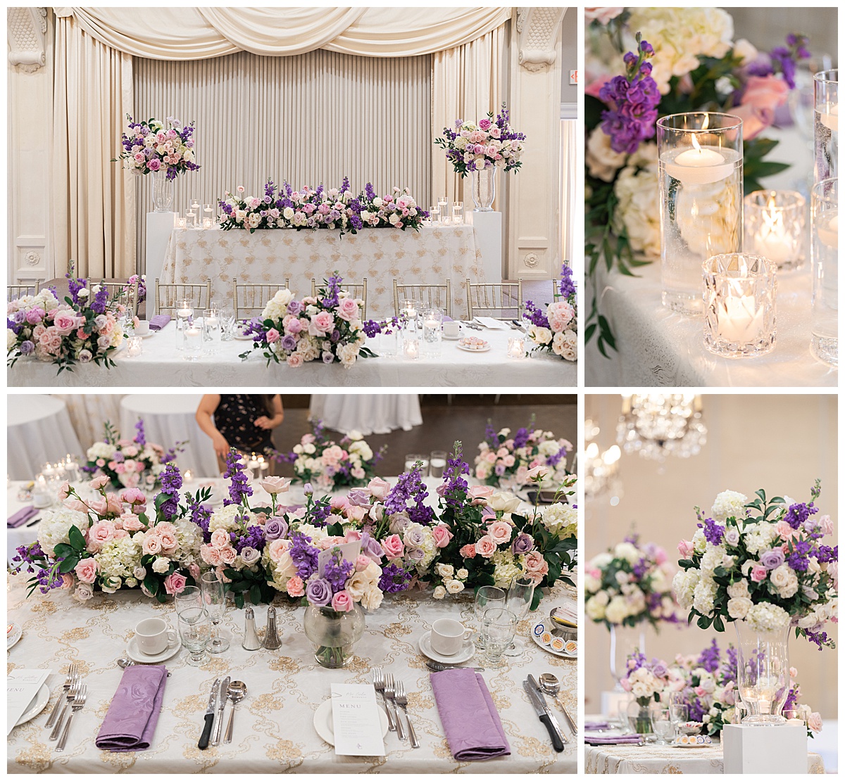 Stunning reception details and florals for Swish & Click Photography