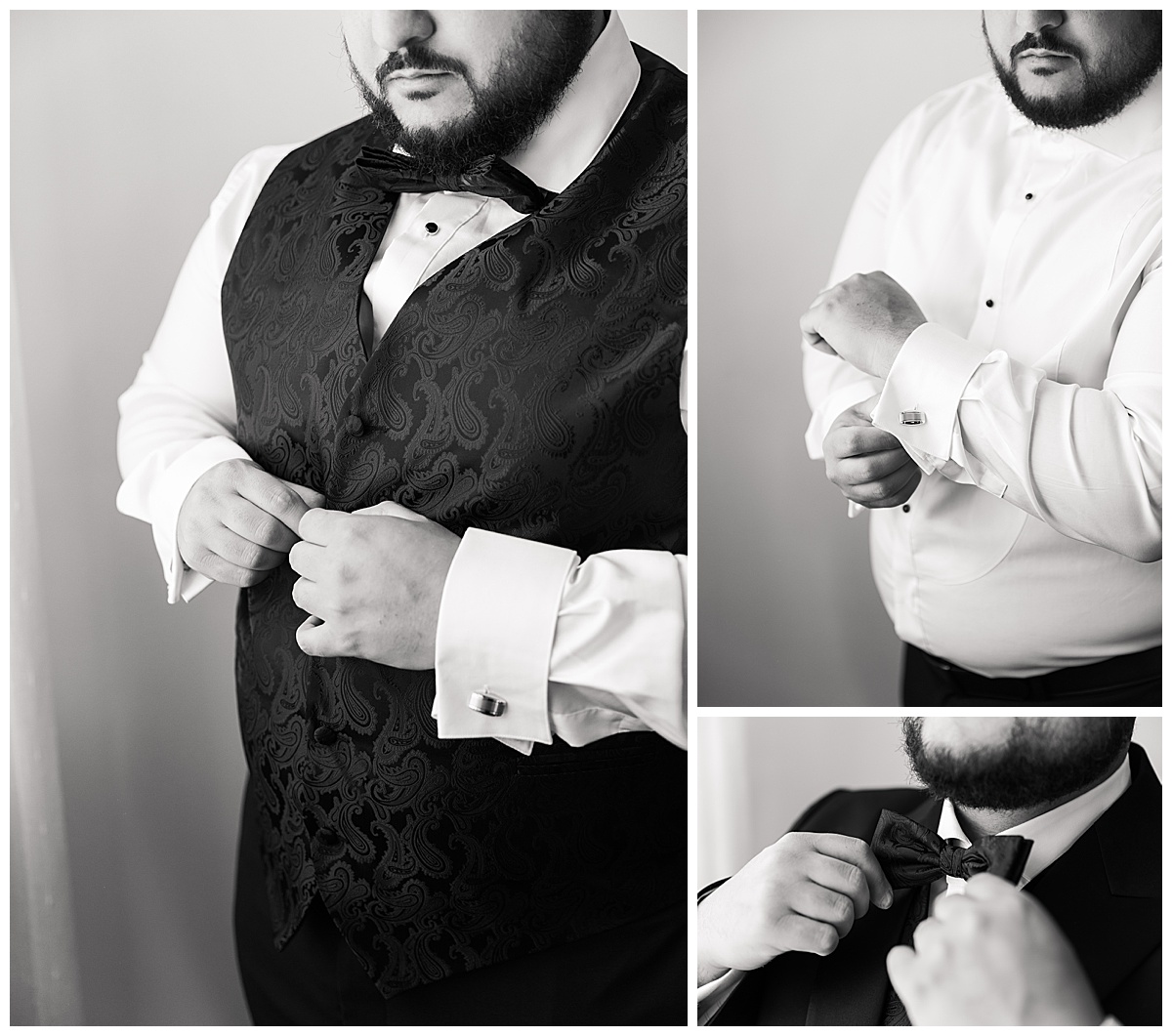 Groom gets ready for wedding by Swish & Click Photography