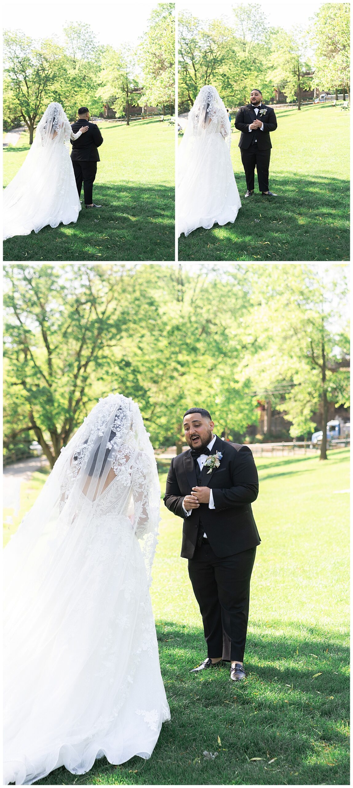 Groom sees the bride for the first time by Toronto's Best Wedding Photographers