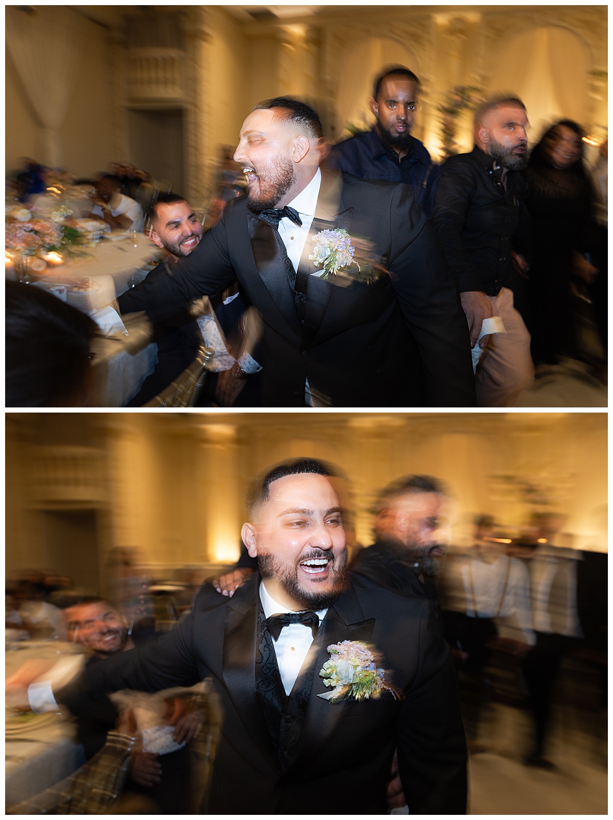 Groom celebrates for Swish & Click Photography