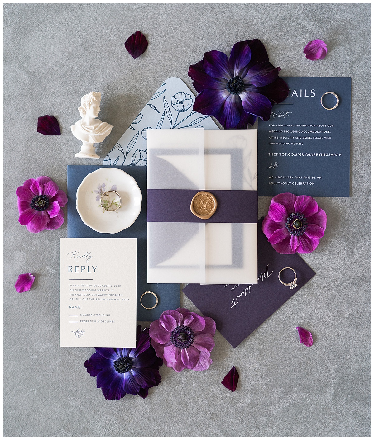 Wedding invitation suite by Swish & Click Photography