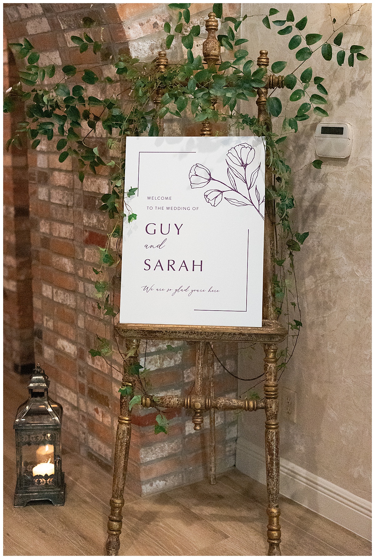 Wedding welcome sign by Swish & Click Photography