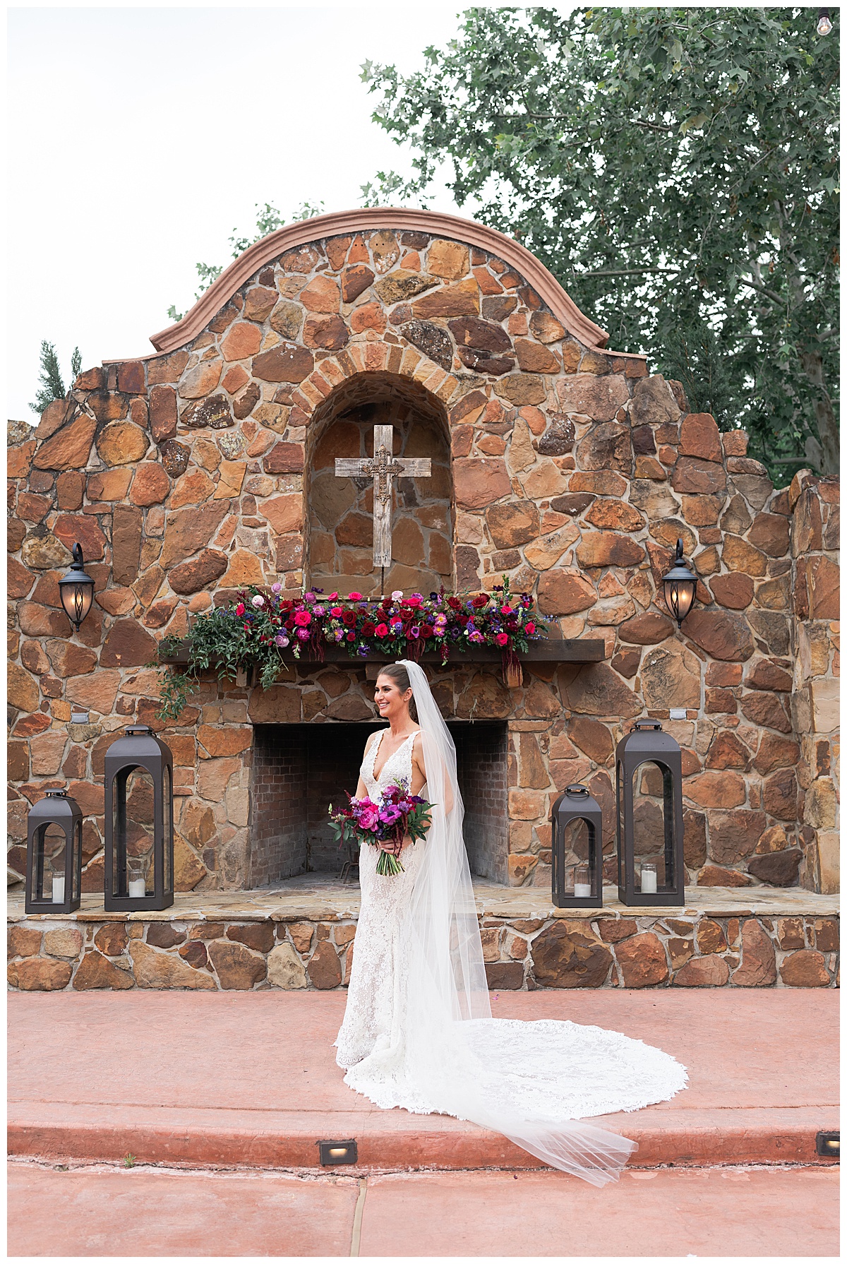 Bride stands tall in wedding gown by Swish & Click Photography