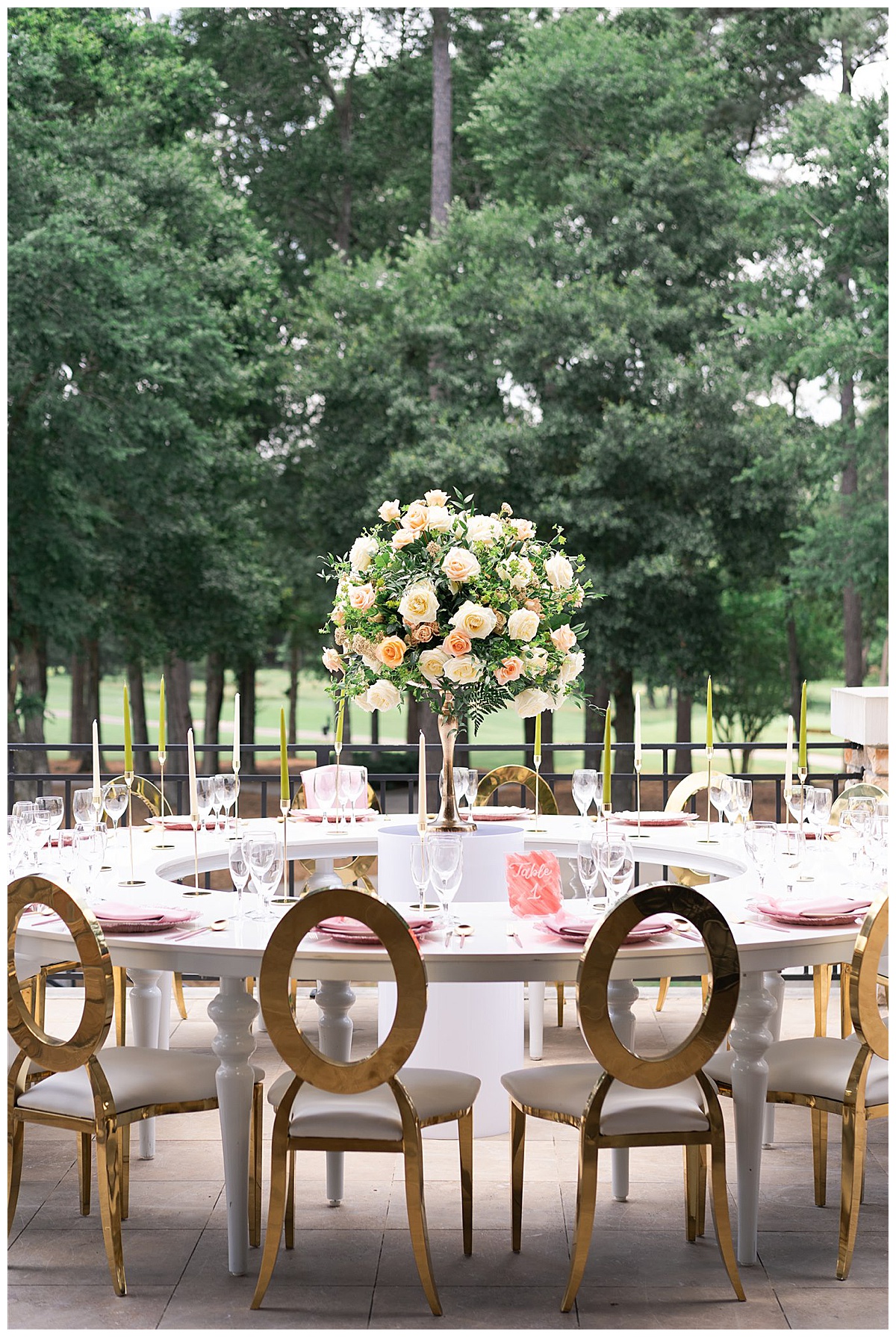 Stunning reception space florals by Swish & Click Photography