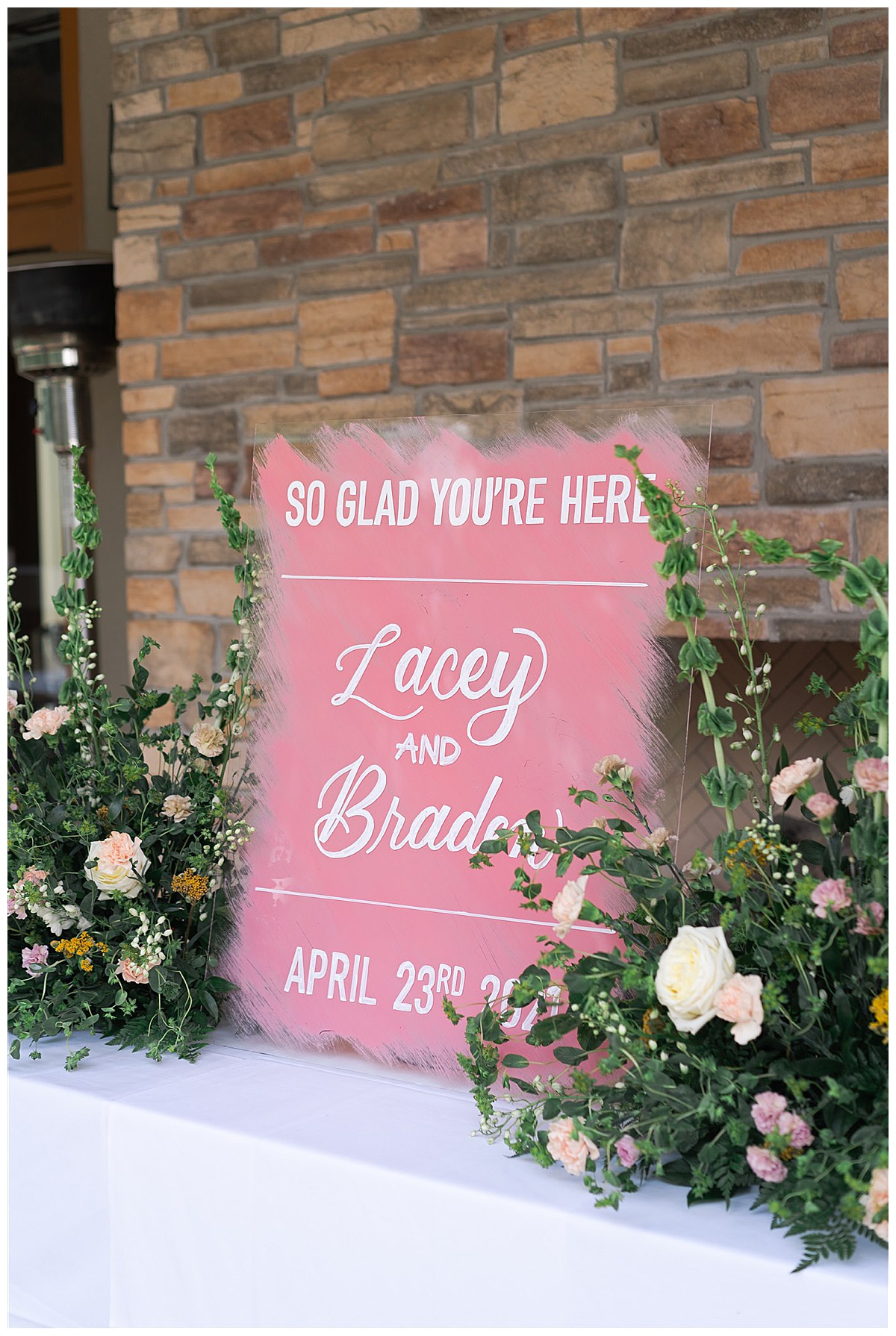 Wedding welcome sign at The Woodlands Country Club