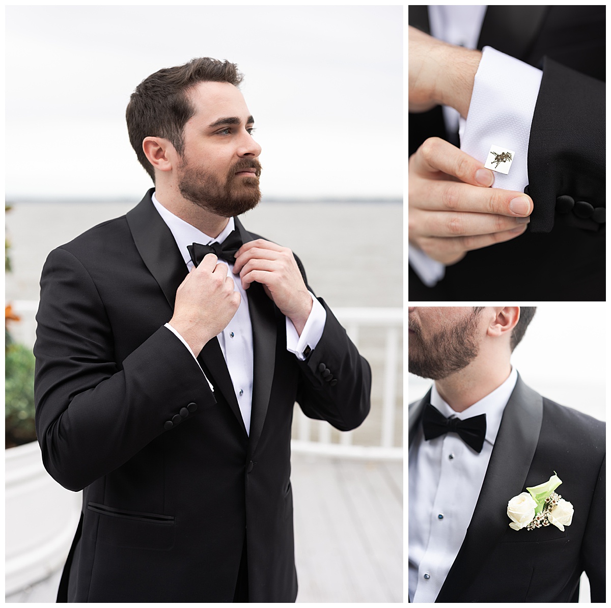 Groom gets ready by Modern Houston Wedding Photographer