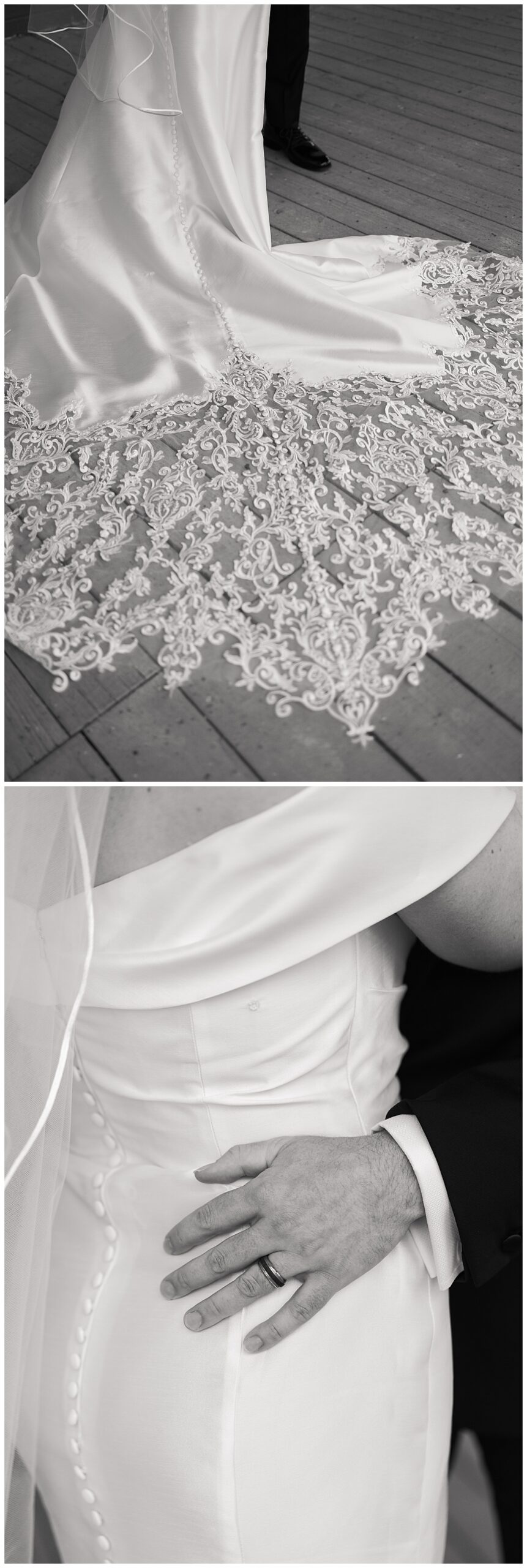 Stunning bridal gown details by Modern Houston Wedding Photographer