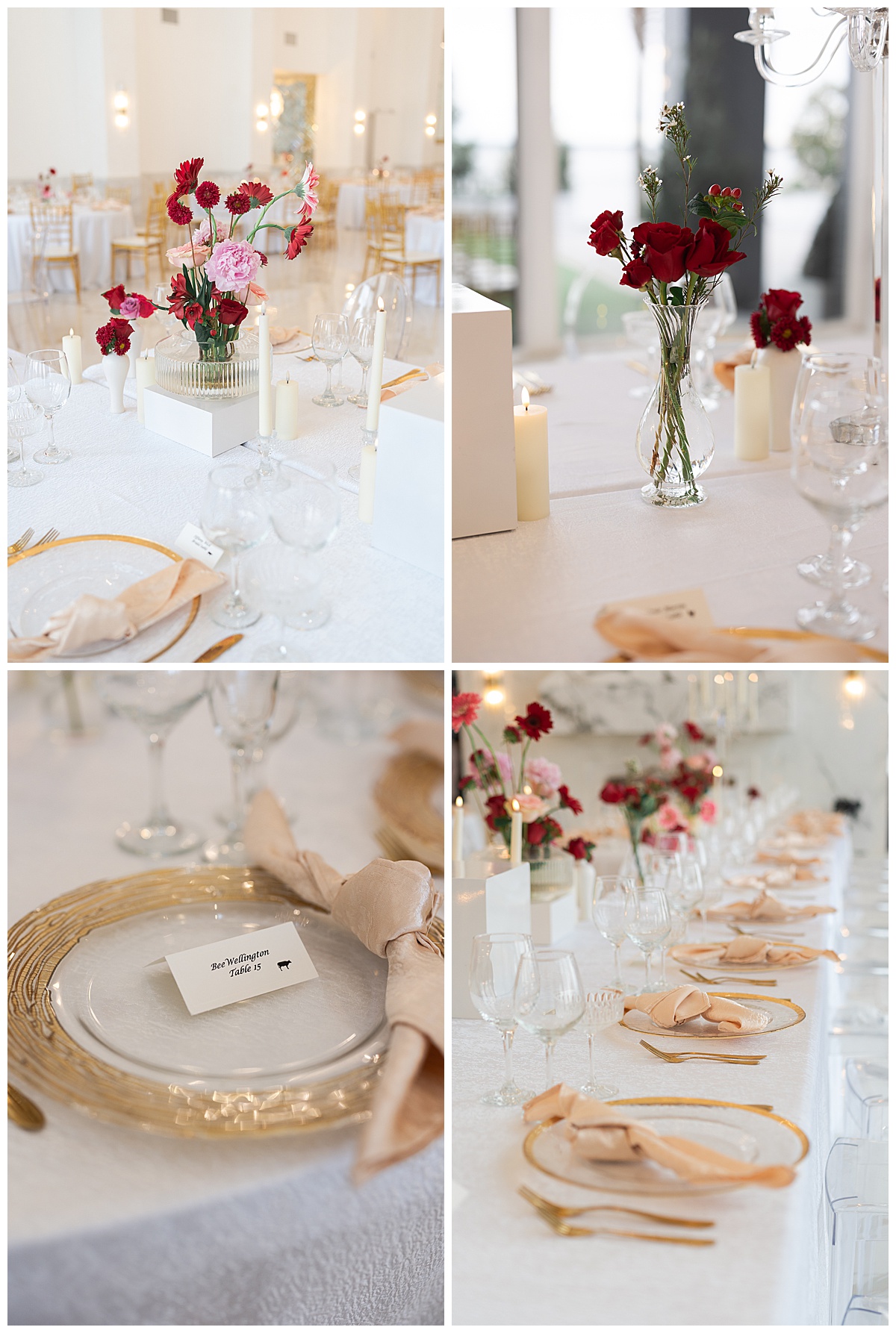 Stunning wedding table settings by Swish & Click Photography