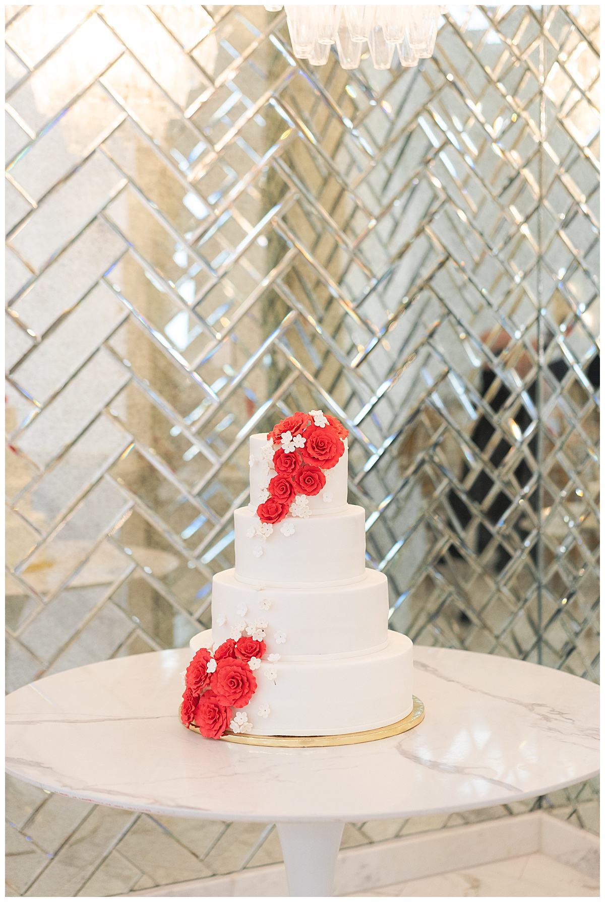 Custom wedding cake by Modern Houston Wedding Photographer