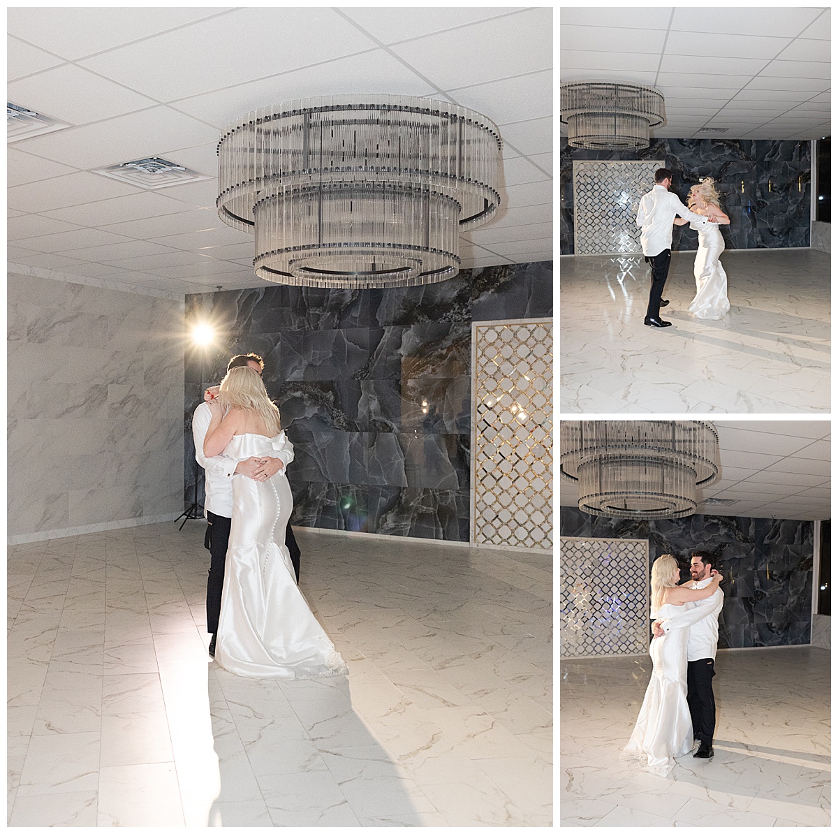 Couple share a last dance together by Swish & Click Photography