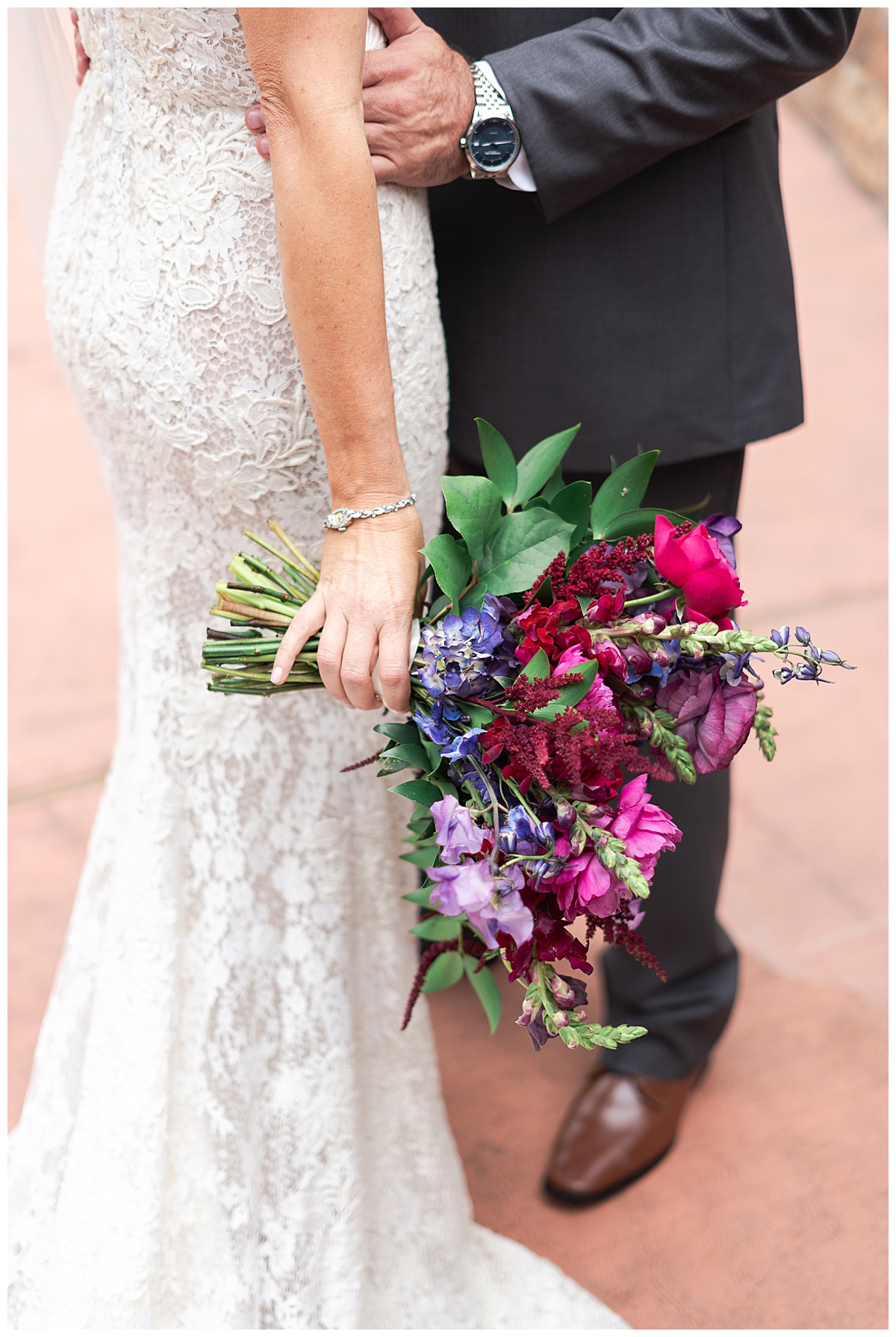 Bridal bouquet with rich and bold colors for Swish & Click Photography