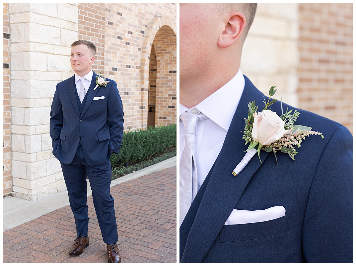 Groom captured before wedding ceremony by Swish & Click Photography