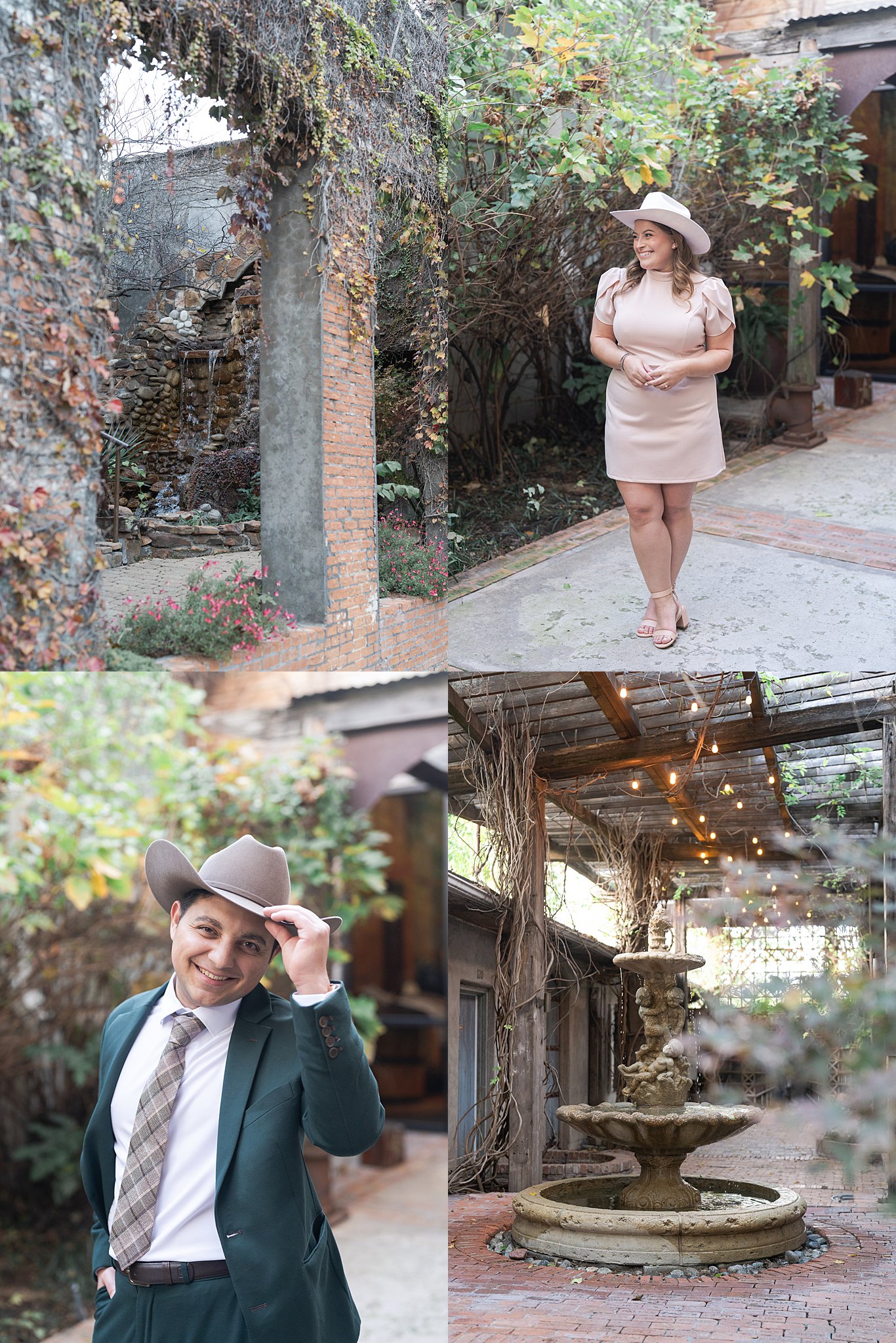 engaged couple pose for photos during their engagement session