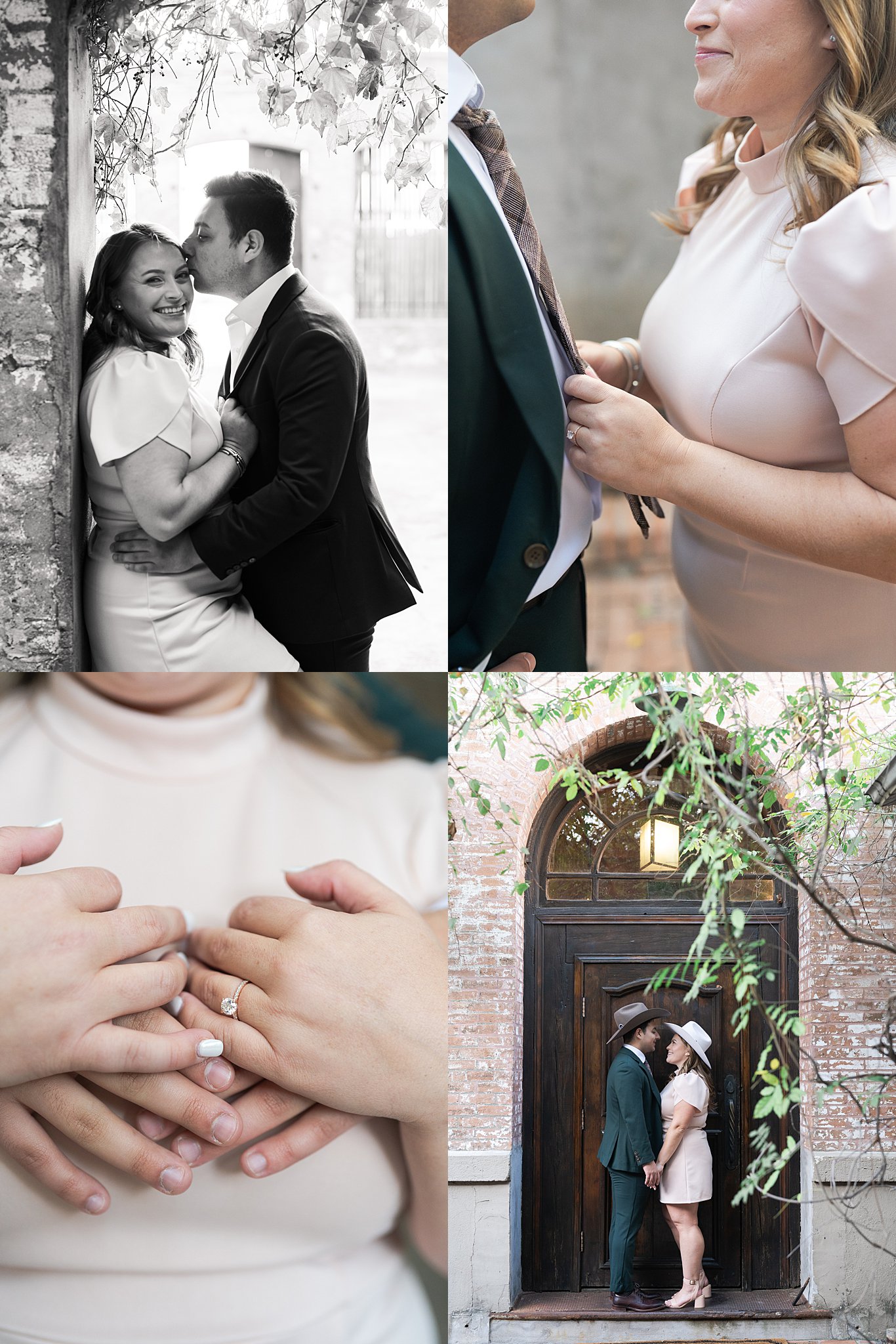 sweet moments between an engaged couple during their Dallas Texas engagement session