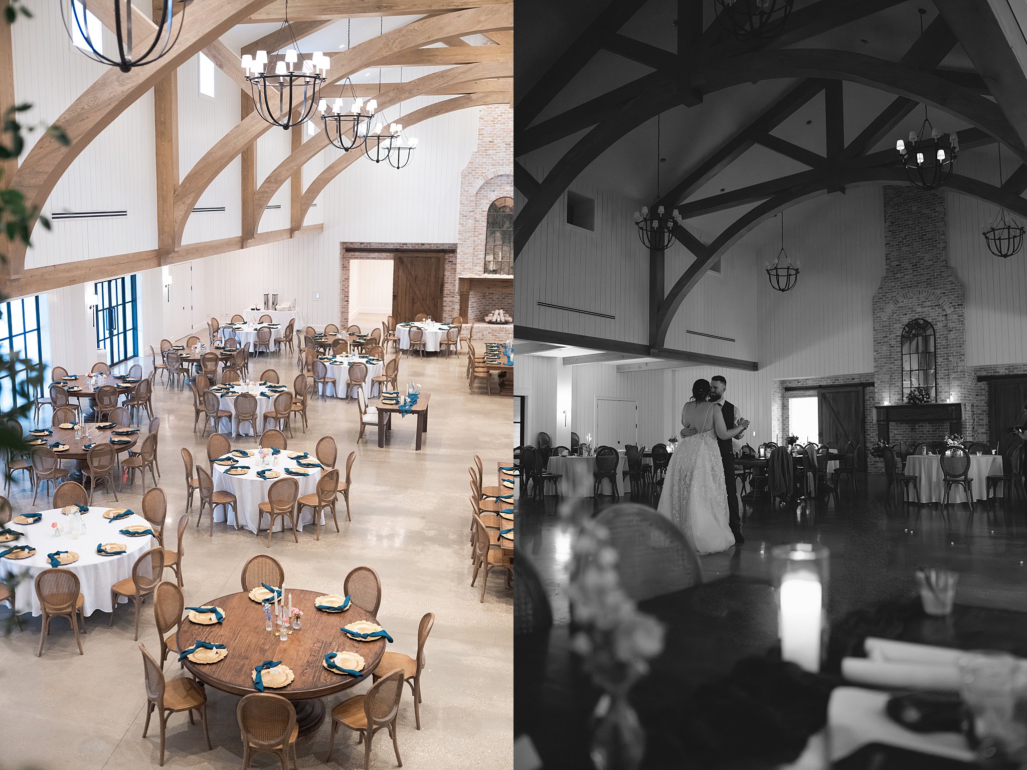 The reception space at the Blue Magnolia in Houston Texas