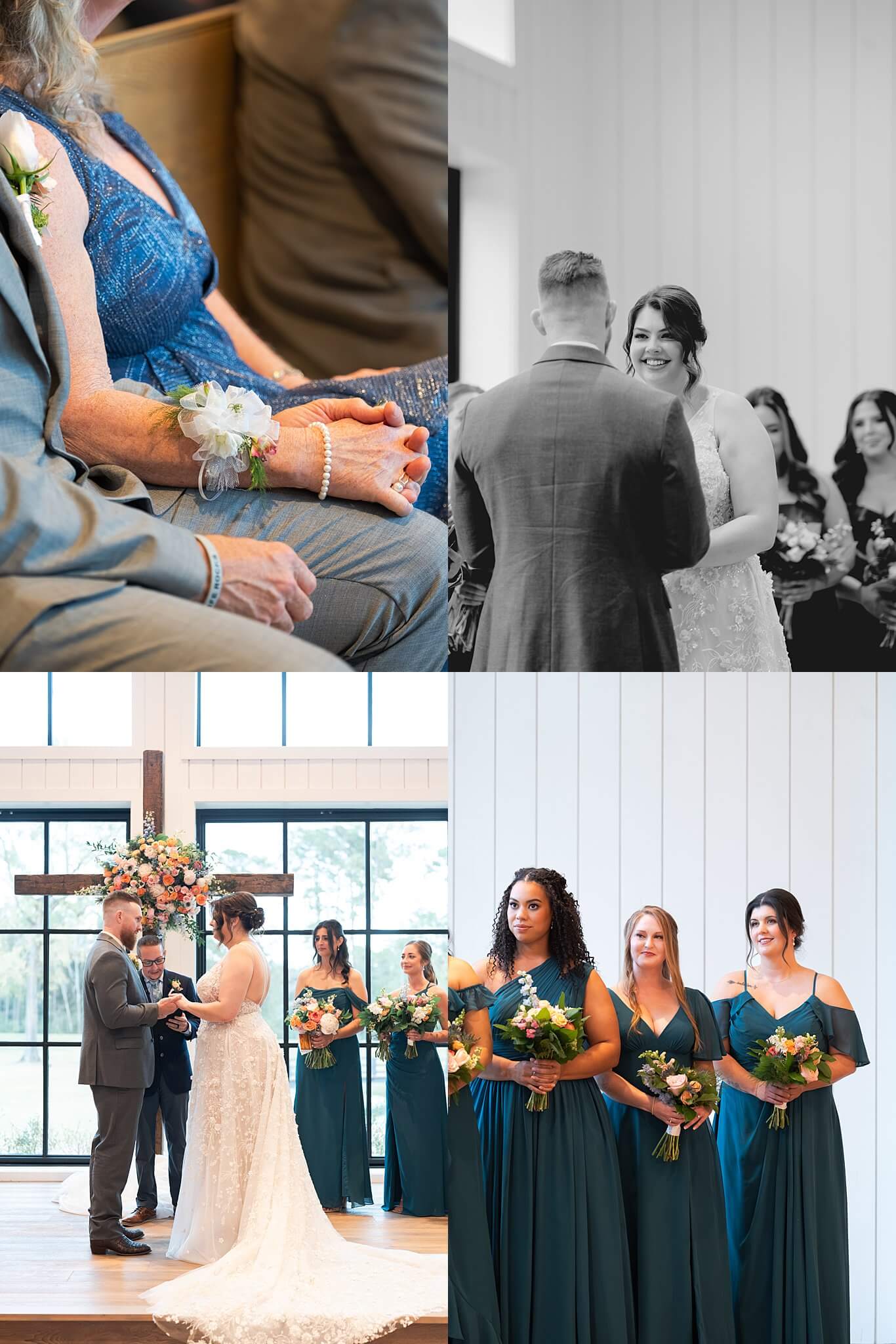 Bride and groom say their vows on their wedding day captured by wedding photographer Swish and Click at the Blue Magnolia
