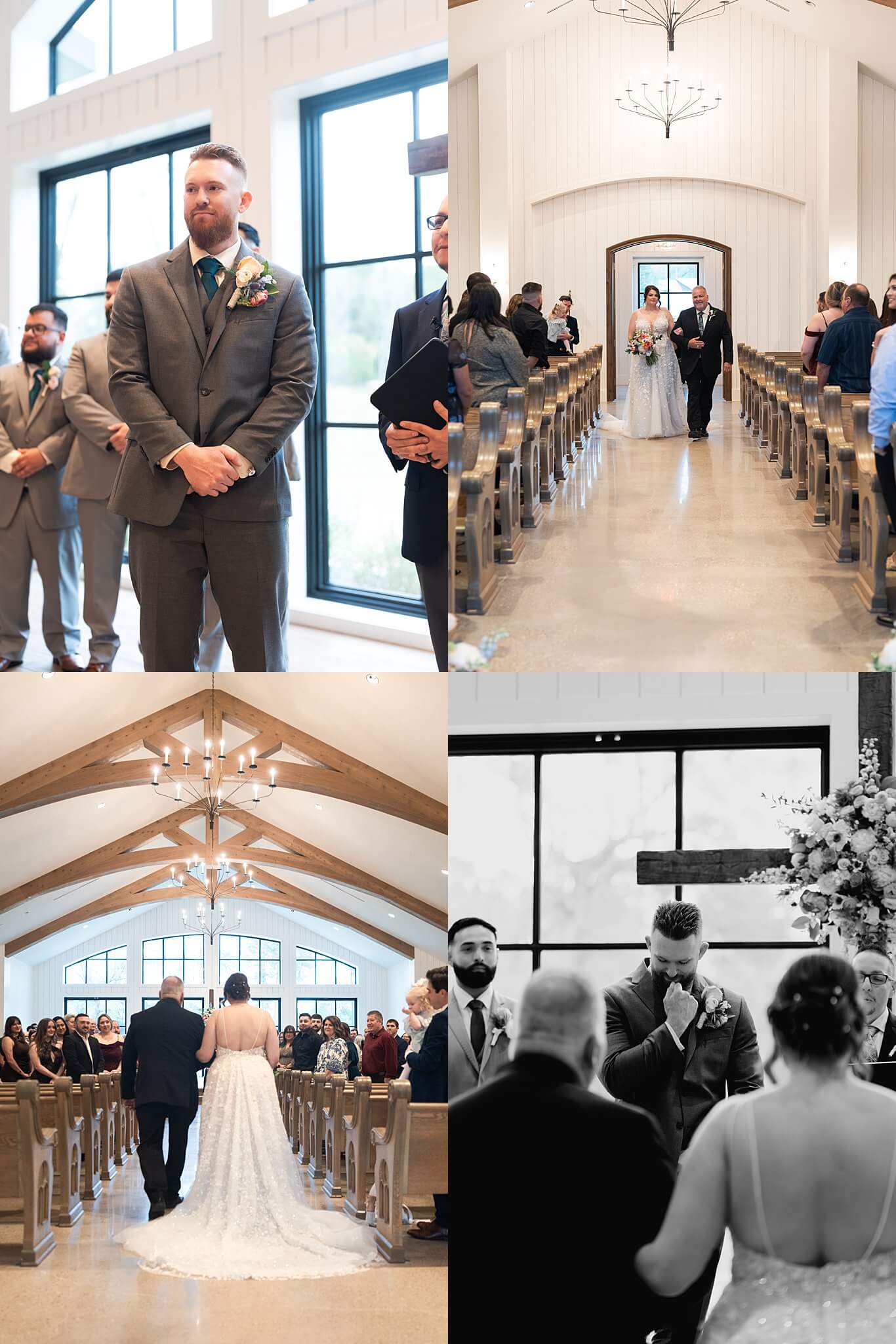 Houston wedding photographer Swish and Click captures bride and groom during their ceremony the Houston wedding venue the Blue Magnolia