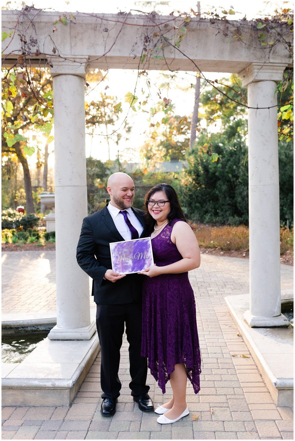 adorable engagement session at Mercer Botanic Gardens in Houston TX photographed by Swish and Click Photography