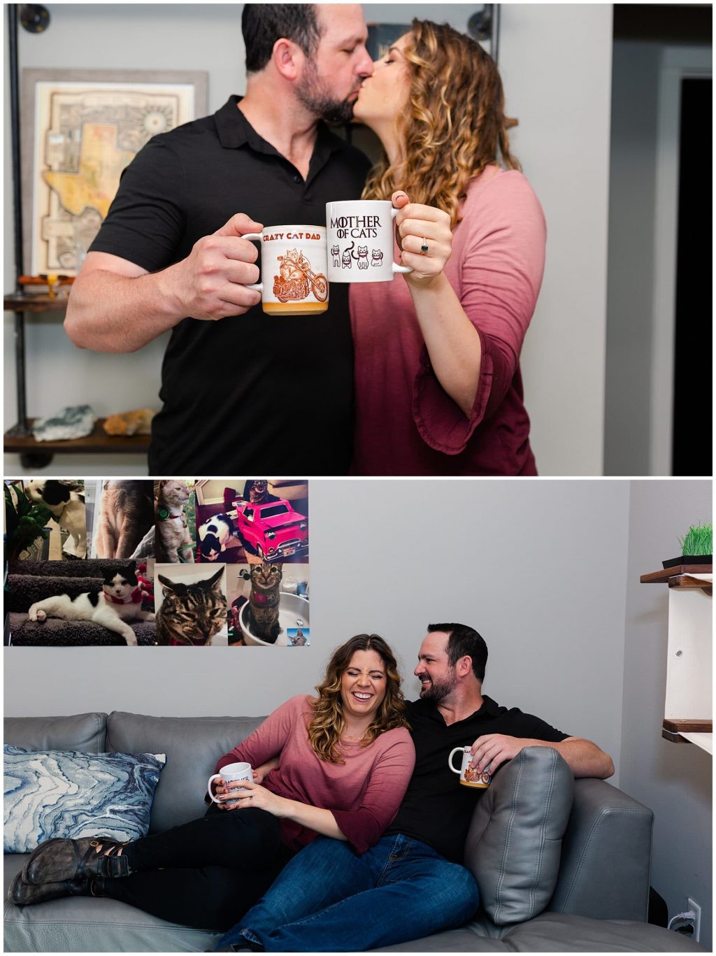 cozy engagement session in Houston, Texas photographed by Swish and Click Photography
